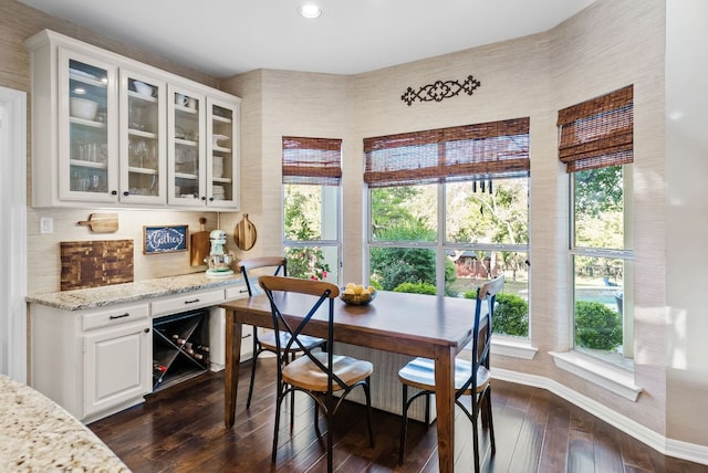 8909 Gallant Fox Rd, Austin, TX 78737 - dining room featuring dark wood-type flooring and recessed lighting