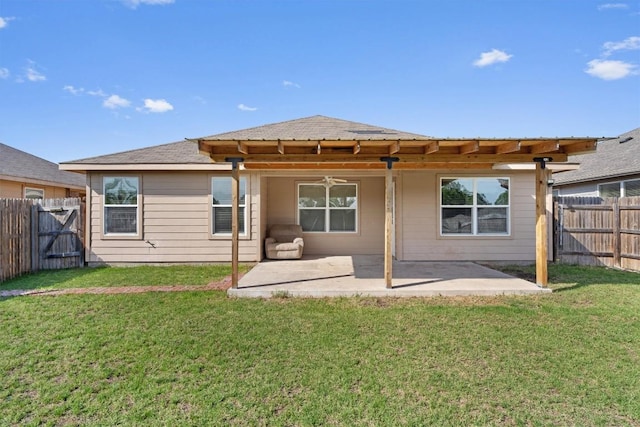 rear view of property with a patio