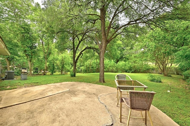 view of patio featuring central AC