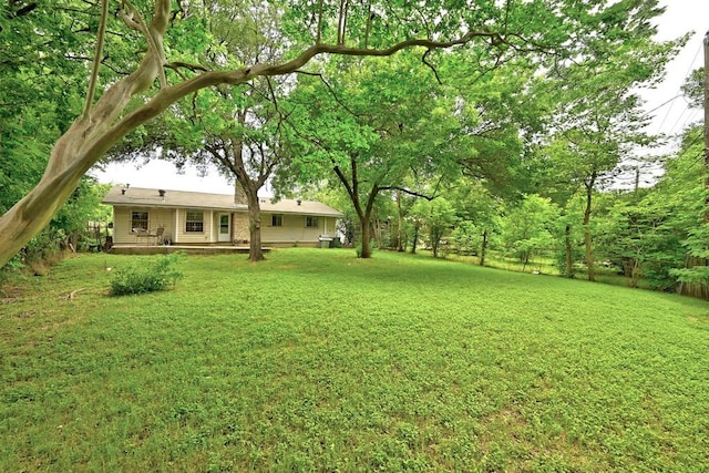 view of green lawn