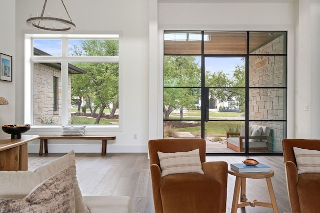 13213 Meridian Park Blvd, Austin, TX 78739 - sitting room featuring wood finished floors and baseboards