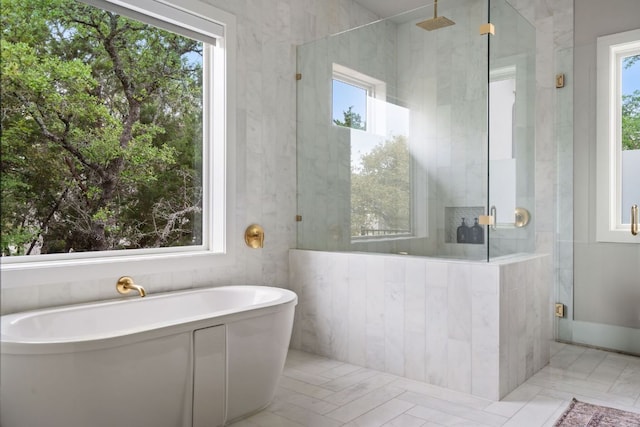 13213 Meridian Park Blvd, Austin, TX 78739 - bathroom with a stall shower and a soaking tub