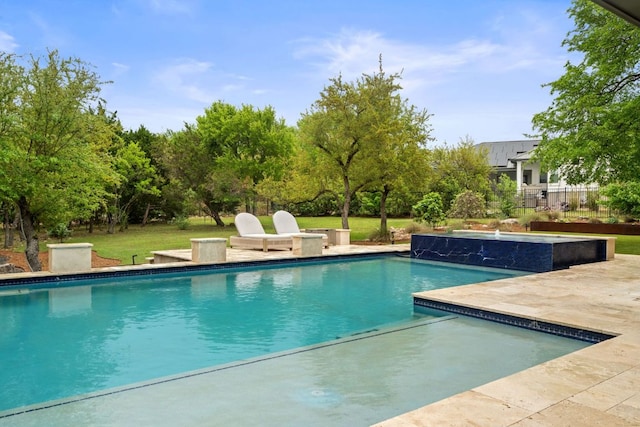 13213 Meridian Park Blvd, Austin, TX 78739 - swimming pool with a patio area and view of scattered trees