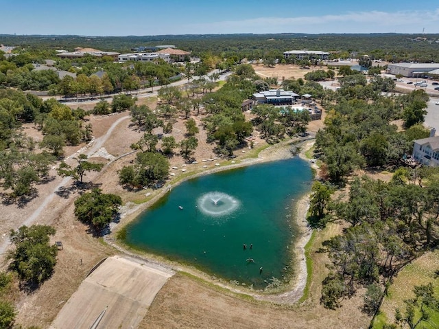 drone / aerial view of a large body of water