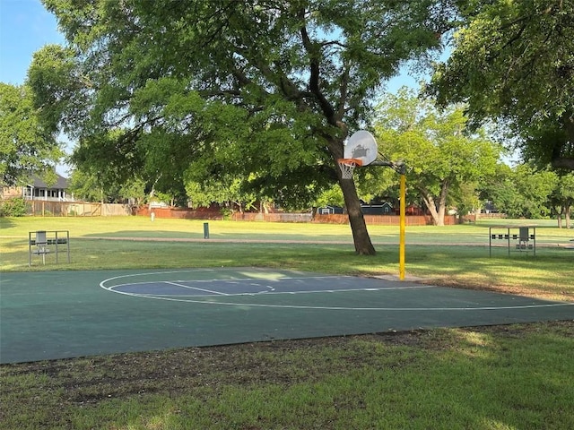 view of sport court featuring community basketball court