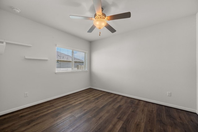 113 Evening Dusk Dr, Kyle, TX 78640 - spare room with wood finished floors, a ceiling fan, and a smoke detector
