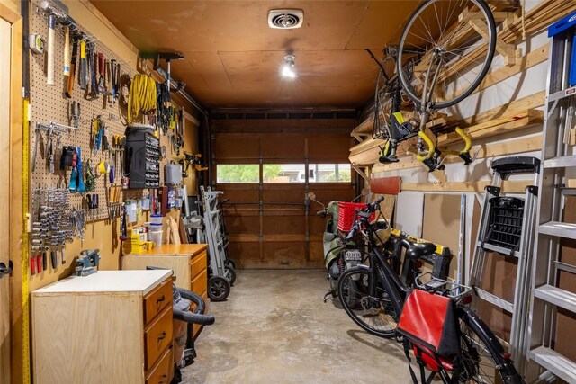 1805 Northridge Dr, Austin, TX 78723 - garage with a workshop area
