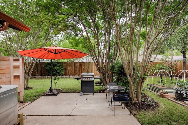1805 Northridge Dr, Austin, TX 78723 - view of patio / terrace with a garden and grilling area