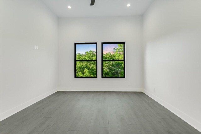 235 Canyon Turn Trl, Austin, TX 78734 - spare room with dark wood-style flooring, baseboards, and recessed lighting