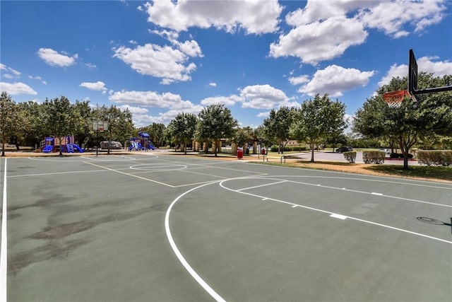 view of sport court with community basketball court