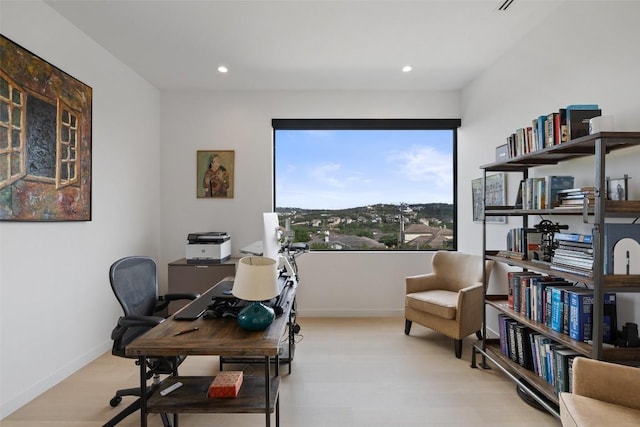 4202 Serene Hills Dr, Austin, TX 78738 - office with recessed lighting and baseboards