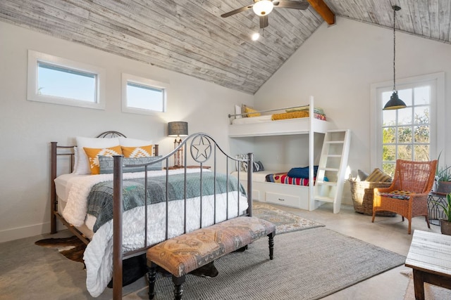 105 Valley View Trl, Comfort, TX 78013 - bedroom with wooden ceiling and baseboards