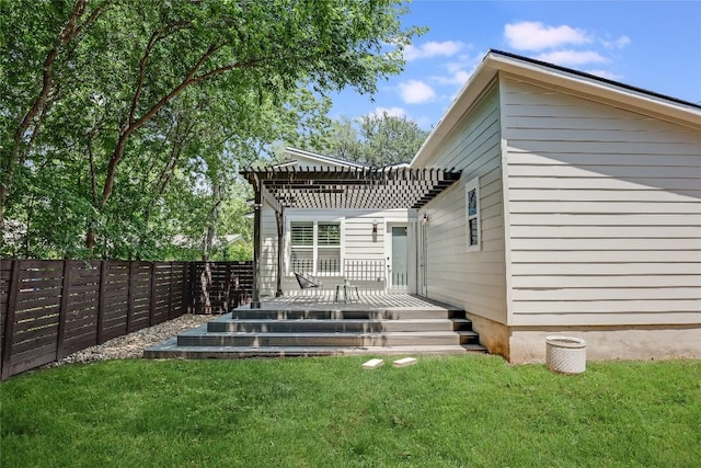 1809 Pasadena Dr, Austin, TX 78757 - back of property with a deck and a pergola