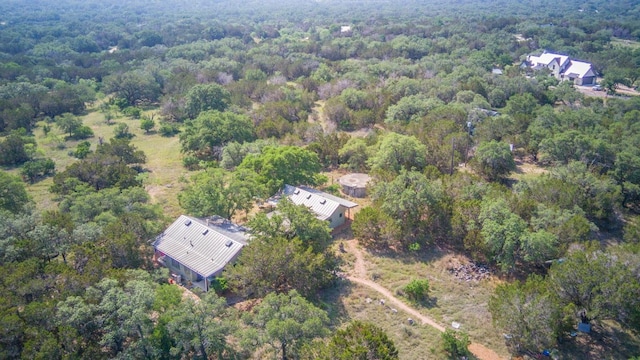 900 Pedernales Oaks Dr, Johnson City, TX 78636 - aerial view of property and surrounding area featuring a forest