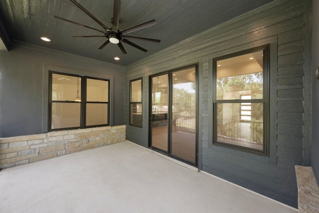 310 Apache Tears, Horseshoe Bay, TX 78657 - view of patio featuring ceiling fan