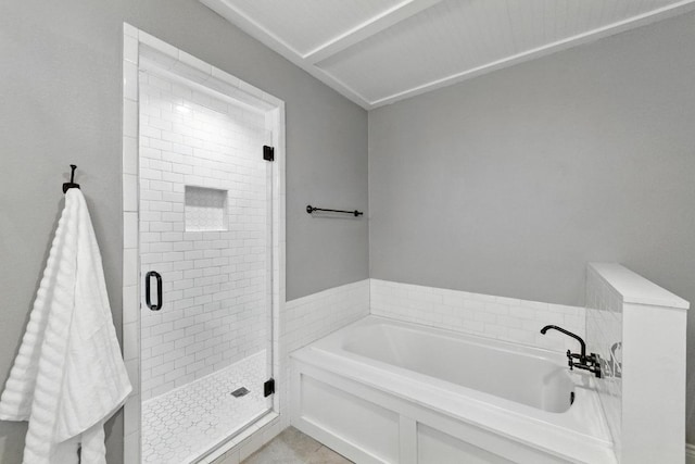 701 Nixon St, Lockhart, TX 78644 - full bath with a bath and a stall shower