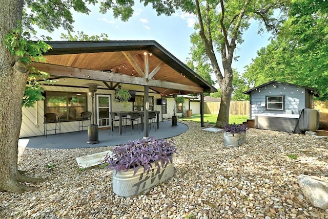 701 Nixon St, Lockhart, TX 78644 - view of yard featuring a patio area and an outdoor structure