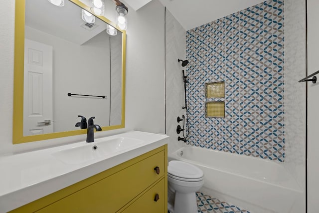 5804 Gentle Breeze Ter, Austin, TX 78731 - full bath with toilet, shower / washtub combination, vanity, and tile patterned flooring