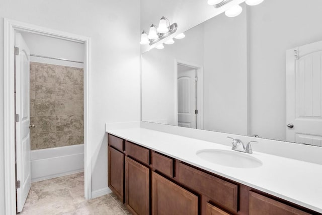 19201 Quebrada Dr, Pflugerville, TX 78660 - full bath featuring vanity and washtub / shower combination