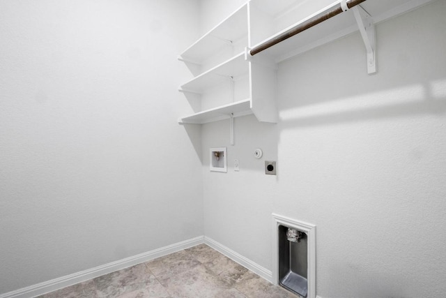 19201 Quebrada Dr, Pflugerville, TX 78660 - laundry area featuring hookup for an electric dryer, washer hookup, and hookup for a gas dryer