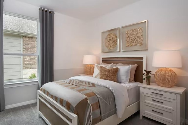 123 Crossbar St, Georgetown, TX 78633 - bedroom featuring dark carpet and baseboards