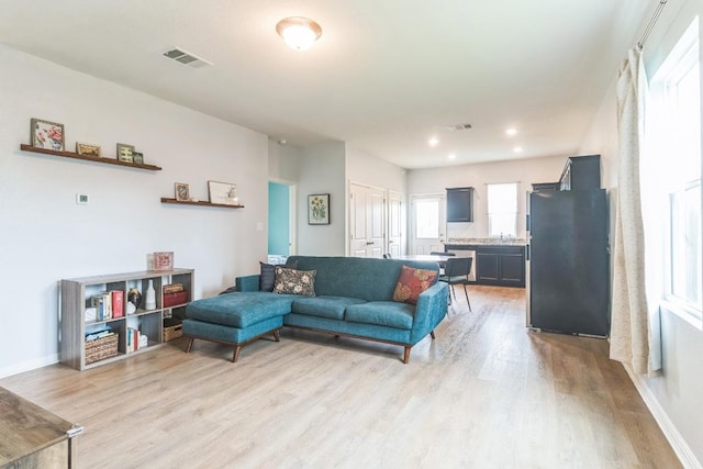533 Peony Ct, Jarrell, TX 76537 - living area featuring light wood-style floors and baseboards