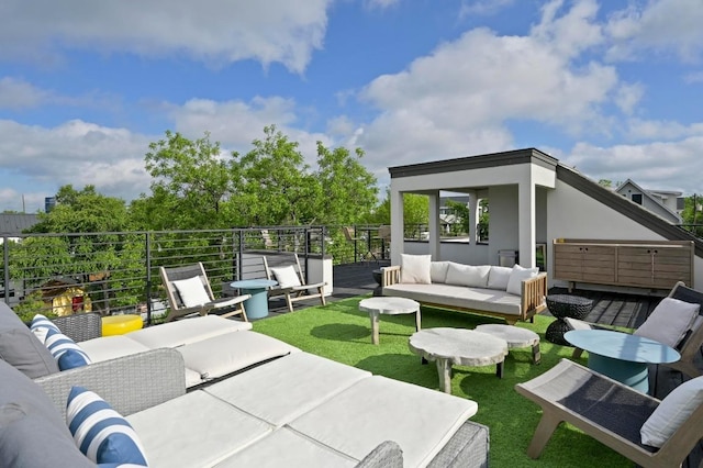 2002 E 8th St, Austin, TX 78702 - view of patio featuring an outdoor living space