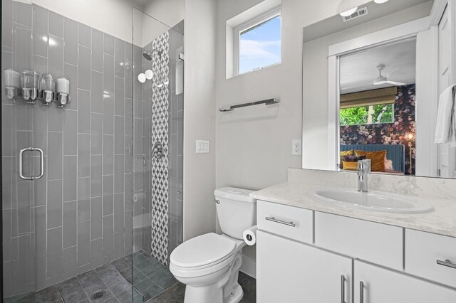 2002 E 8th St, Austin, TX 78702 - bathroom with vanity and a shower stall