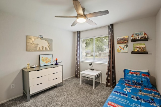 12308 Wycliff Ln, Austin, TX 78727 - carpeted bedroom featuring ceiling fan and baseboards