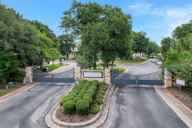 12525 Gray Camlet Ln, Austin, TX 78748 - view of asphalt street featuring a gate, a gated entry, and curbs