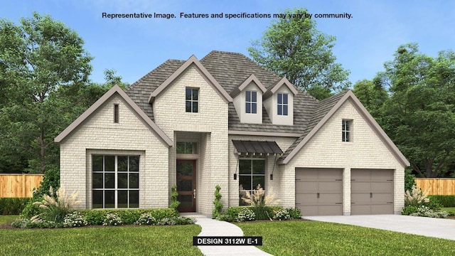 1805 Plum Tree Way, Georgetown, TX 78628 - view of front of house with concrete driveway, a shingled roof, and brick siding