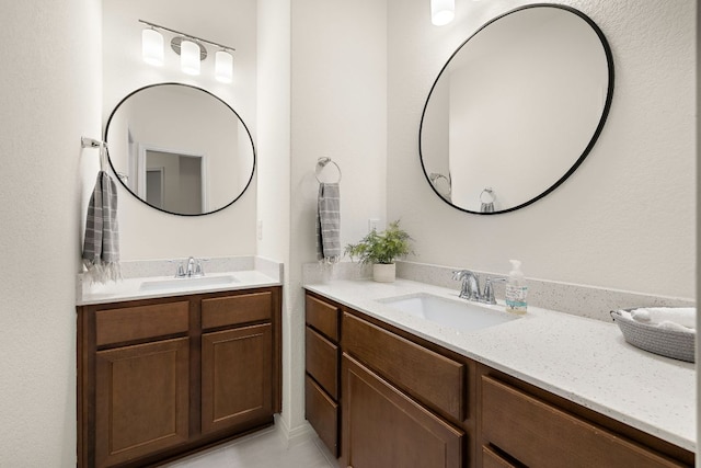 bathroom with two vanities