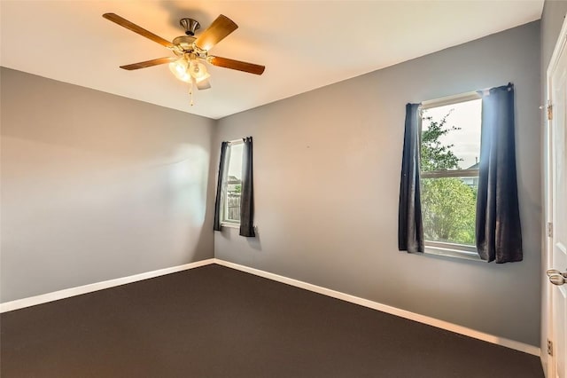 129 Bosque Dr, San Marcos, TX 78666 - spare room with ceiling fan and baseboards
