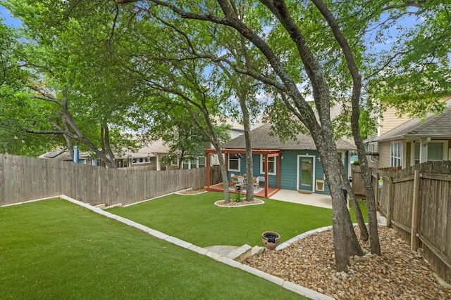 1121 Salem Park Ct, Austin, TX 78745 - view of yard with a patio