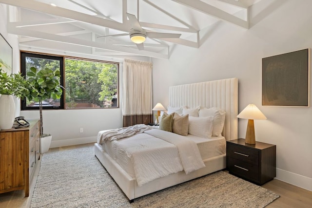 607 Terrell Hill Dr Unit B, Austin, TX 78704 - bedroom featuring baseboards, a ceiling fan, and light wood finished floors