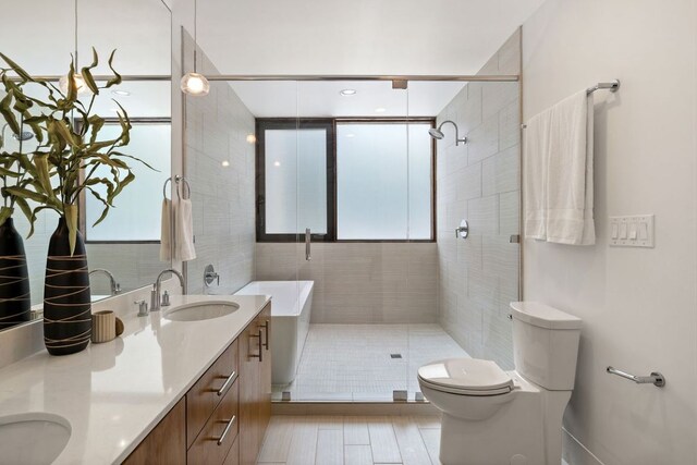 607 Terrell Hill Dr Unit B, Austin, TX 78704 - bathroom featuring double vanity and a shower stall