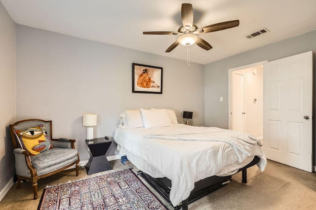 906 Hermitage Dr, Austin, TX 78753 - bedroom with carpet flooring, ceiling fan, and baseboards