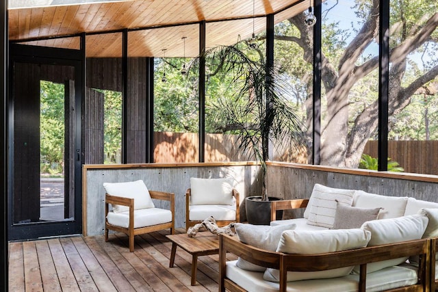 view of sunroom / solarium