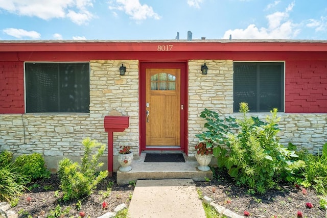 8017 Gault St, Austin, TX 78757 - view of exterior entry with stone siding