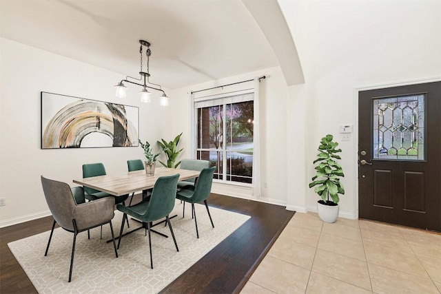 199 Limestone Trl, Austin, TX 78737 - dining space with baseboards and wood finished floors