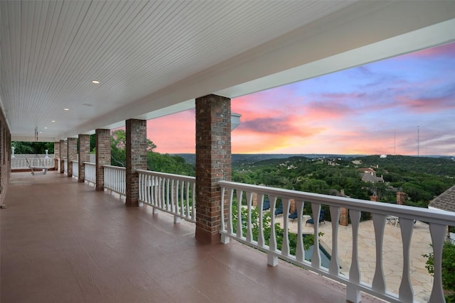12 Hedge Ln, Austin, TX 78746 - view of balcony at dusk