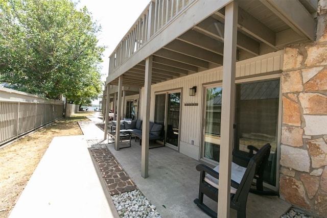104 Cove E Unit 103, Horseshoe Bay, TX 78657 - view of patio / terrace with outdoor lounge area