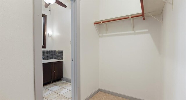 13918 Hummingbird Ln, Austin, TX 78732 - spacious closet with a ceiling fan