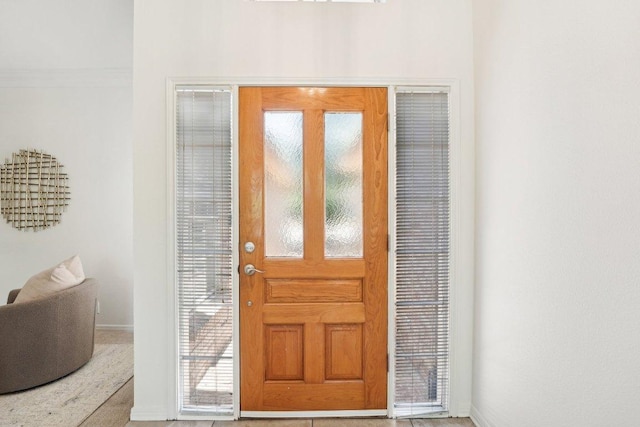 7403 Ponoma Trl, Austin, TX 78749 - foyer entrance with baseboards and ornamental molding