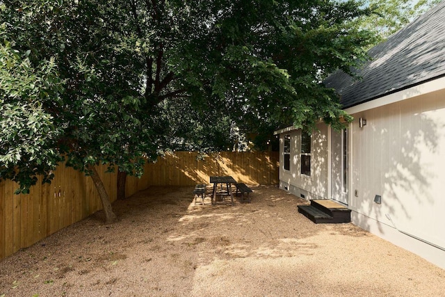 view of fenced backyard