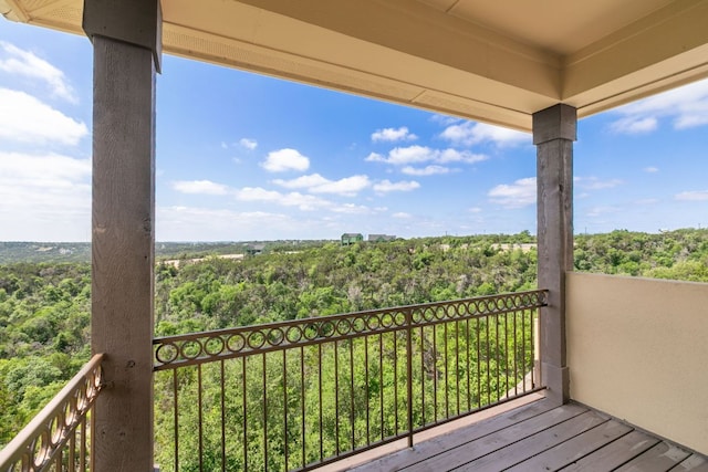 9617 Solana Vista Loop Unit A, Austin, TX 78750 - deck with a forest view