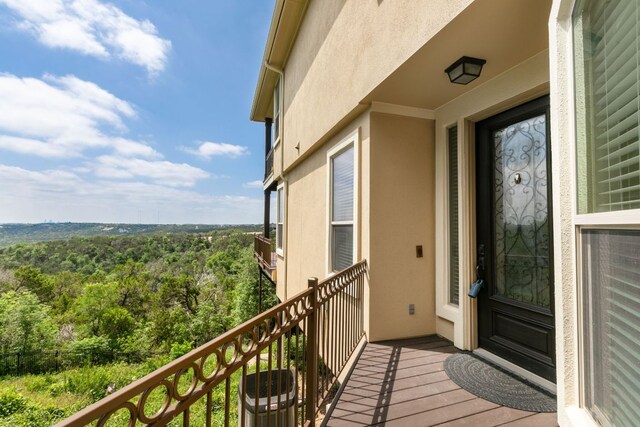 9617 Solana Vista Loop Unit A, Austin, TX 78750 - balcony with a view of trees