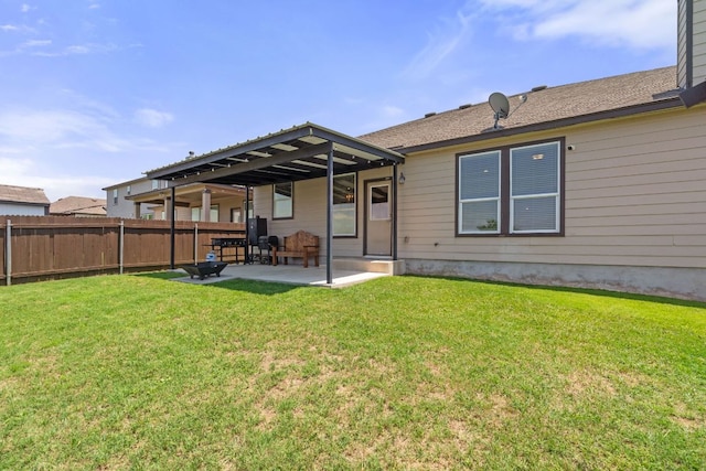 rear view of house featuring a patio area