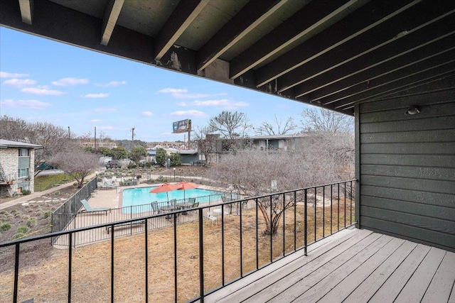 1304 Mariposa Dr Unit 215, Austin, TX 78704 - wooden deck featuring a community pool