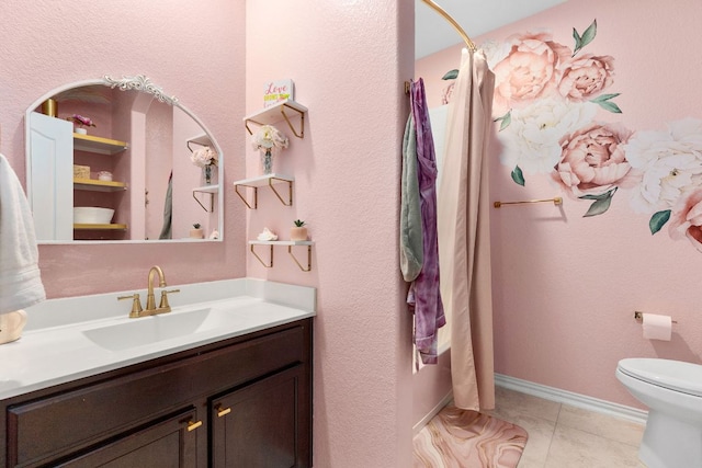 1012 Swan Flower St, Leander, TX 78641 - bathroom featuring tile patterned floors and vanity